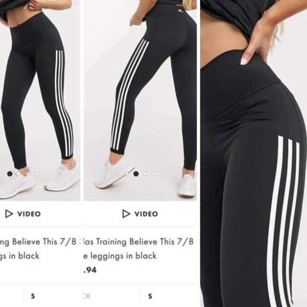 Adidas high rise legging (stripes)